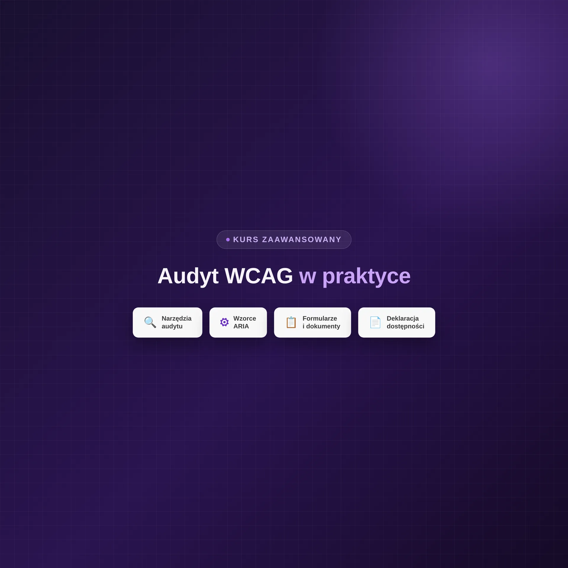 Audyt WCAG w praktyce: narzędzia, ARIA i deklaracja dostępności