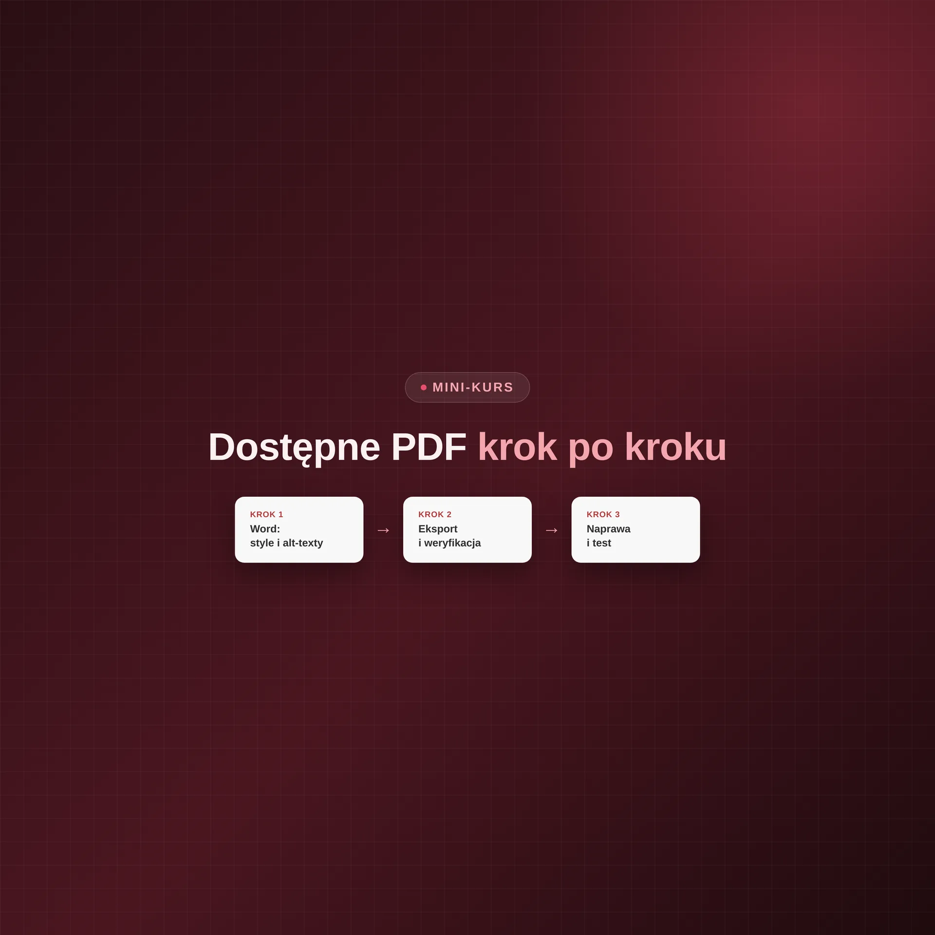 Mini-kurs: Dostępne PDF krok po kroku